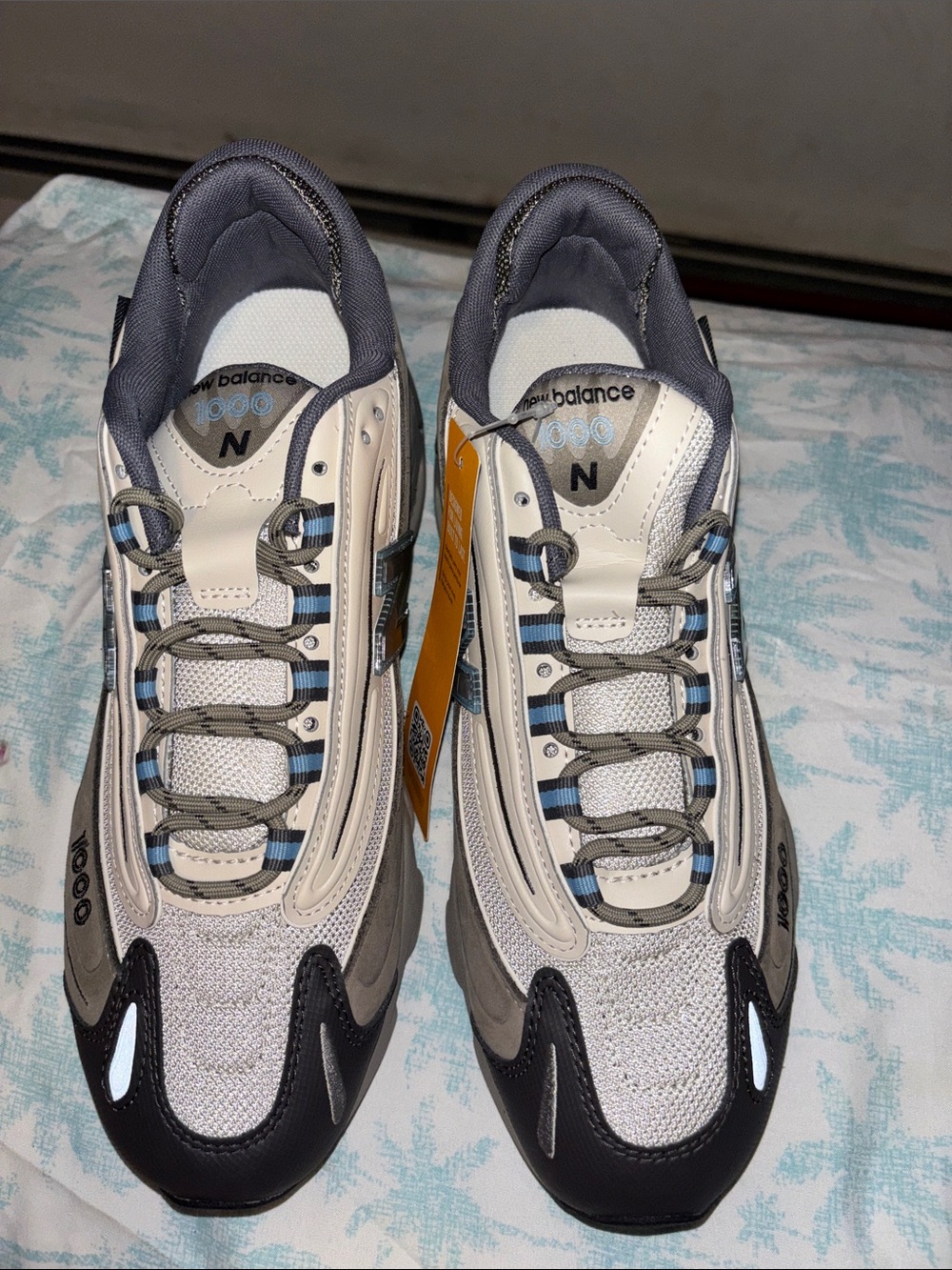New Balance Men's 1906R Sneakers in Cream, Gray & Blue
